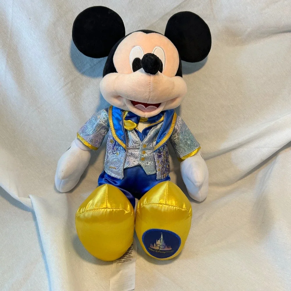 Disney Mickey Mouse Walt Disney World 50th Anniversary Celebration Plush 15 inch